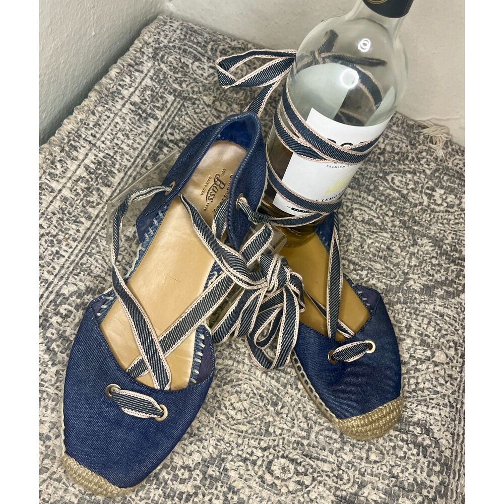 Denim Espadrille sandals Size 9.5 G.H. Bass and Co